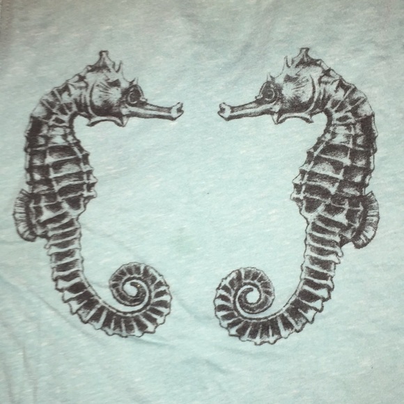 Seahorse teal Tank Top - Picture 2 of 2